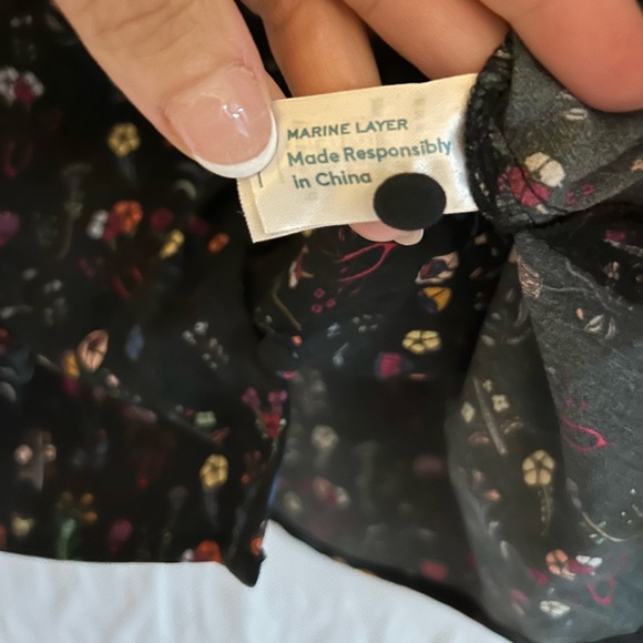 Marine Layer Stacy Patterned Blouse Floral Print Top Size XS - Picture 11 of 12